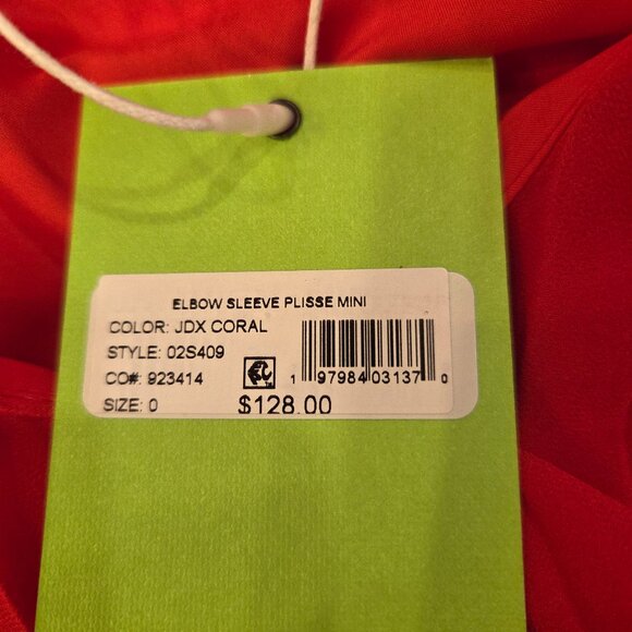 Sam Edelman Elbow Sleeve Pleated Mini Dress - Picture 4 of 5